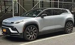 Fisker Ocean from the American Lease fleet, being used as a rideshare car in NYC