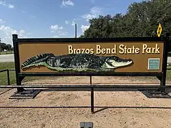 Brazos Bend State Park Entrance Sign in 2025