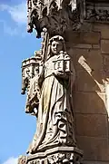 Architectural details at the entrance to the cathedral