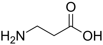 2D representation of the chemical structure of β-Alanine.