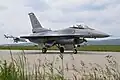 F-16C Fighting Falcon of the 457th Fighter Squadron at the base in 2019