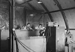 Radar Plotting Room of the 305th FCS, Camp Bishigawa, Okinawa, Japan 1945
