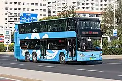 Foton BJ6128SHEVCA-5 plug-in hybrid double-decker bus in Liuliqiao, Beijing