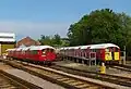 Island Line Class 483 EMUs No. 002 and 007 at Ryde Electric Depot.