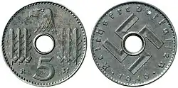 Currency of the occupied countries (1940 5 B)