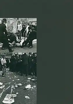 Demonstrator floored : The thin blue line