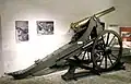 8.4&nbsp;cm Positionskanone 1887 L 25 with steel bronze barrel in Waadtländisches Militärmuseum Morges
