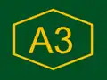A3 Motorway shield}}