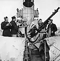 Swedish 20&nbsp;mm akan M/38 (20/65 Breda in naval twin-mount) on the Italian built HSwMS Romulus (27)