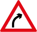 Dangerous curve to right