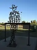 Artwork of the Dirranbandi Dandy, Railway Street Park (2021).