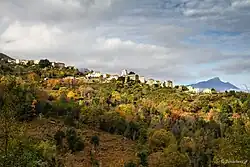 A view of Novale, with Monte San Petrone in the background
