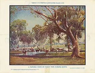 A pastoral scene on Talgai West, by Garnet Agnew, 1928