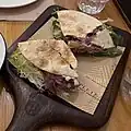 A plate of piadona romagnola served in Itakake, a Western-themed restaurant run by Qingtianese returnees from Italy