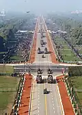 Aerial view of the Republic Day parade