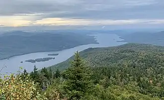Looking north from the 2,640 foot summit of Black Mountain