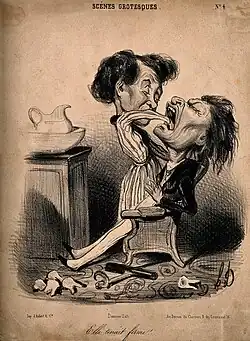 From Scènes Grotesques: It certainly is solid!, (1839), lithograph, 20 x 19&nbsp;cm.