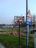 Town sign: no speed limit of 50&nbsp;km/h any more in Aaigem