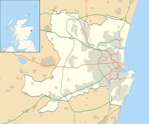 Pittodrie Stadium is located in Aberdeen City council area