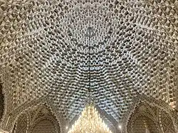 Modern-day muarnas vault inside the main prayer hall of the Abu Hanifa Mosque in Baghdad