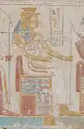 Heqet in a fully humanoid form, Ramesses II temple, Abydos, Egypt