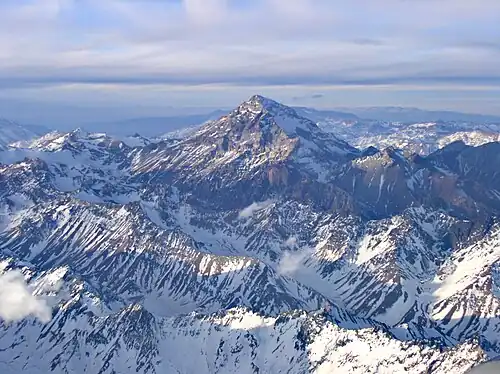Aconcagua, Argentina, the highest mountain in the Americas