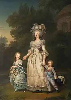 Marie Antoinette and Two of Her Children by Adolf Ulrik Wertmüller