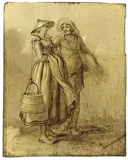 An Amorous Peasant Couple Conversing (1631)