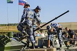 Airborne Infantry checking the 30&nbsp;mm autocannon