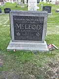 Alan Arnett McLeod VC family grave marker