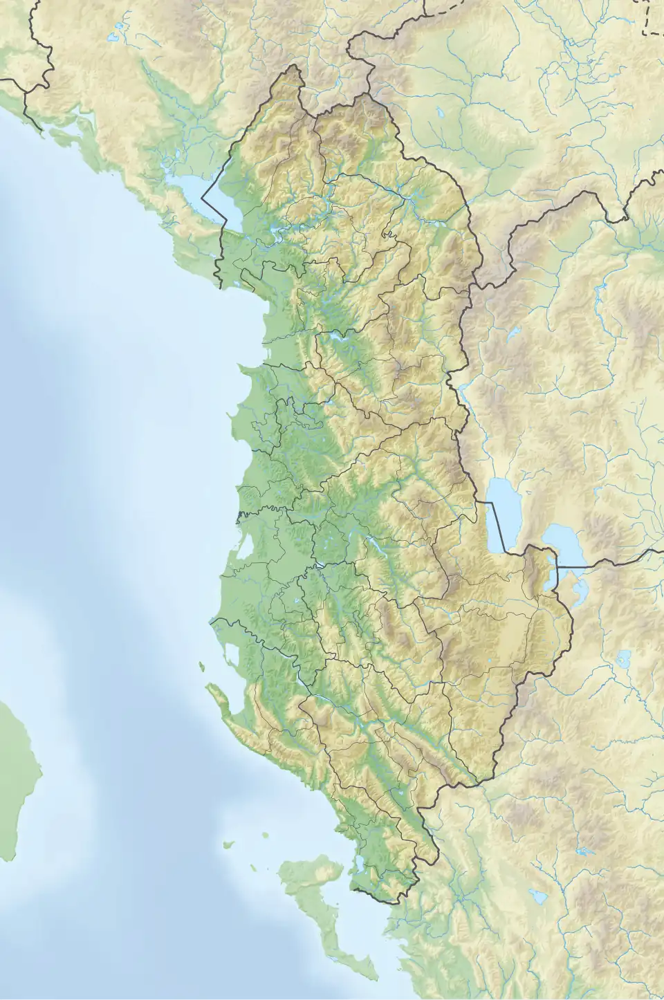 Pindus is located in Albania