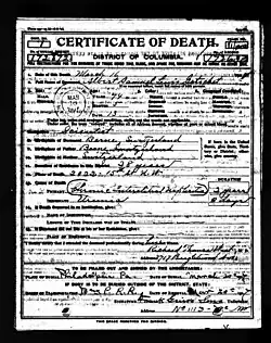 A document partially printed, partially filled in by hand with flowing cursive