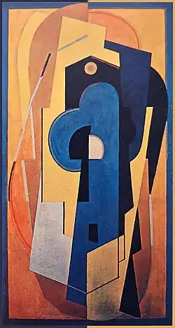 Albert Gleizes, 1921, Composition bleu et jaune (Composition jaune), oil on canvas, 200.5 x 110&nbsp;cm