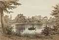 "Pühajärve vaade pargimajast" (1860)