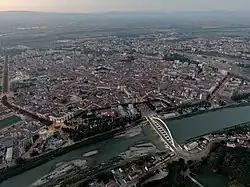Aerial view of Alessandria within its outer ring