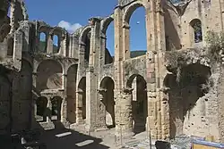 The ruins of the abbey in Alet-les-Bains