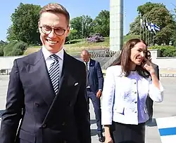 President Alexander Stubb and his wife, Suzanne Innes-Stubb