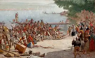 River expedition from Port of Araritaguaba (now Porto Feliz), Tietê River (Almeida Júnior, 1897, oil on canvas)