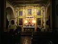 The gilded altar of the church