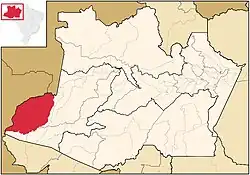 Location in the Estado do Amazonas