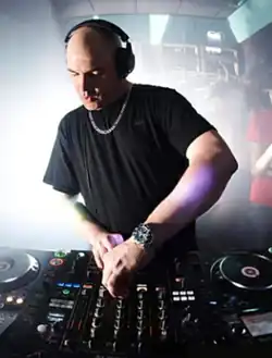 Frankie Bones performing at Club Moog in Barcelona, Spain, 2018