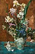 Anna Munthe-Norstedt, Still life with irises and forget-me-nots (1922)