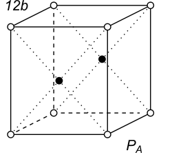 Black-white (antisymmetric) 3D Bravais Lattice number 12b (Orthorhombic system)