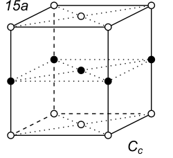 Black-white (antisymmetric) 3D Bravais Lattice number 15a (Orthorhombic system)