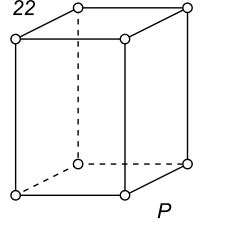 Black-white (antisymmetric) 3D Bravais Lattice number 22 (Tetragonal system)