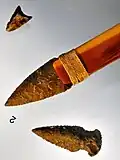 Horgen culture, silex knife and stone arrowheads