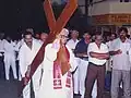 Archbishop Michael Augustine during Good Friday in way of Cross