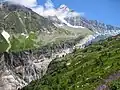 With its surrounding landscape in Summer