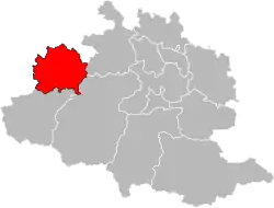 Situation of the canton of Portes du Couserans in the department of Ariège