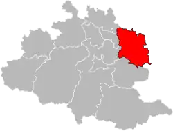 Location of the Canton of Mirepoix in the Ariège department.
